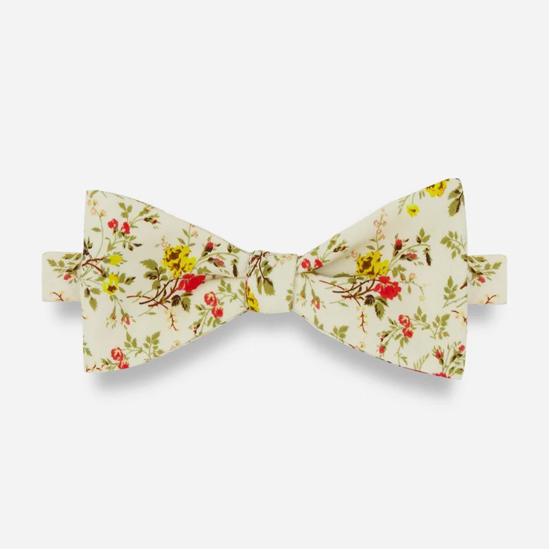 Laura Ashley x The Tie Bar Floral Spray Butter Bow Tie