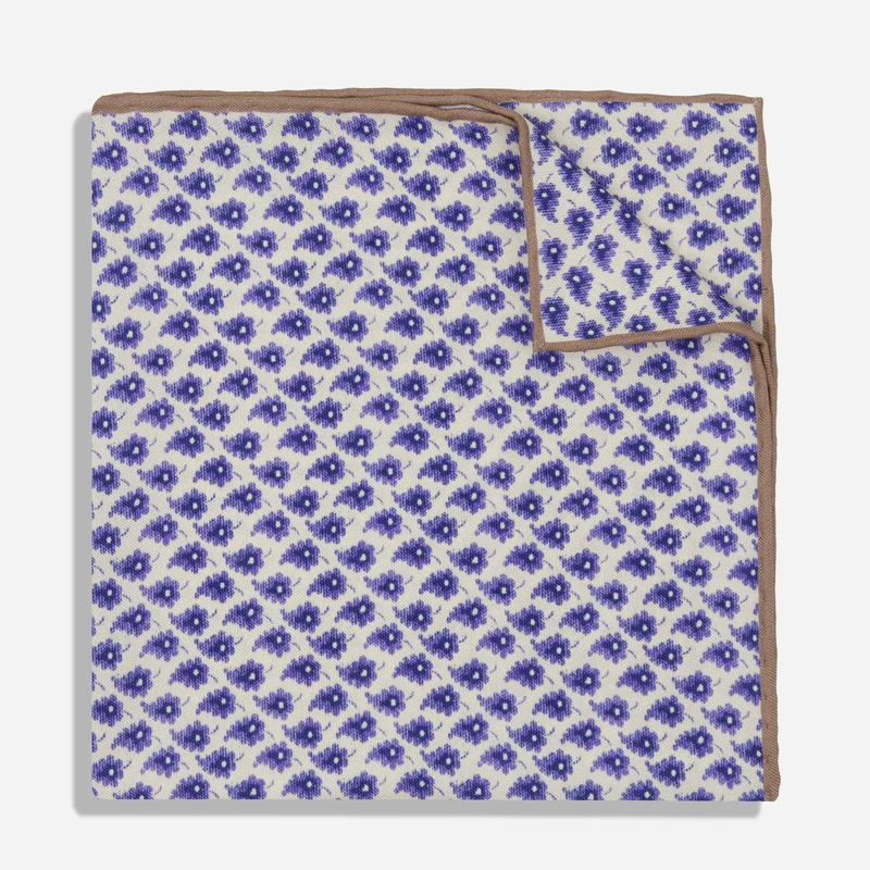 Laura Ashley x The Tie Bar Haulton Paisley Cornflower Pocket Square