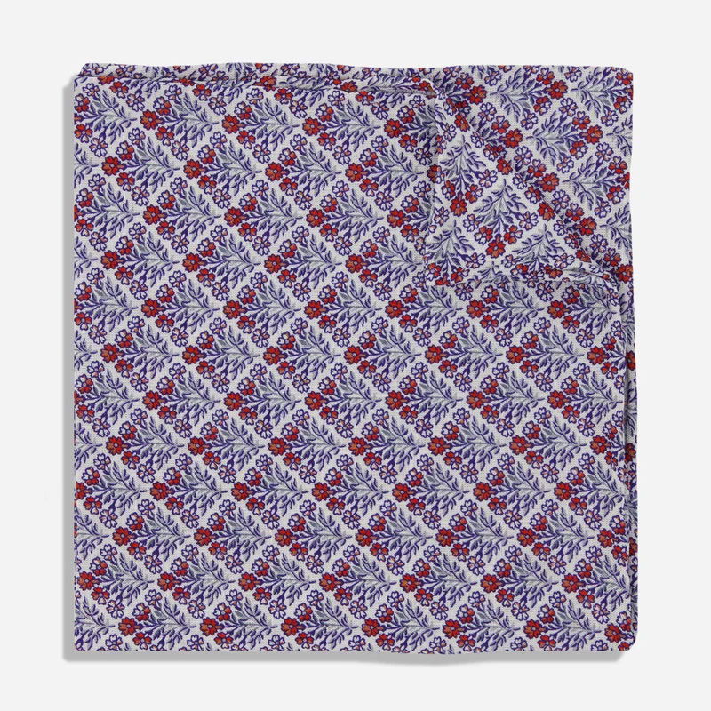 Laura Ashley x The Tie Bar Pettywell Navy Pocket Square