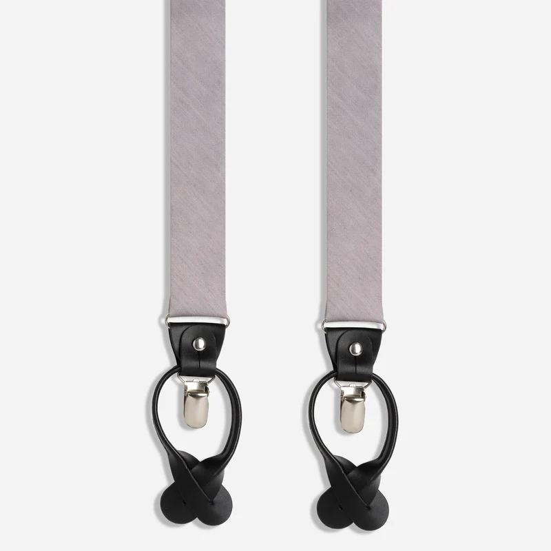 Linen Row Silver Convertible Suspender