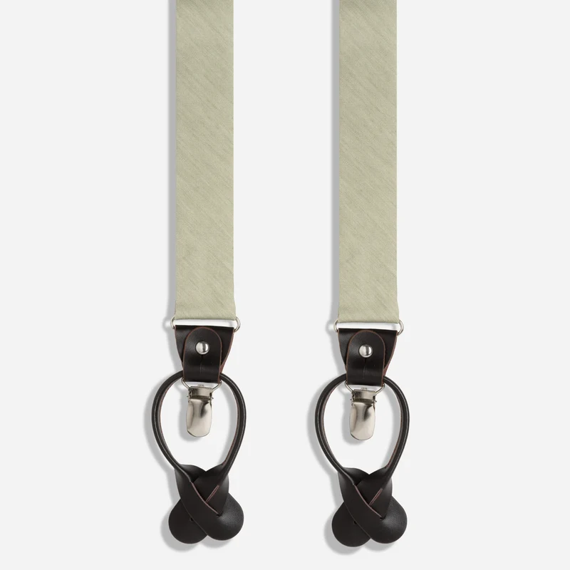 Linen Row Sage Green Convertible Suspender