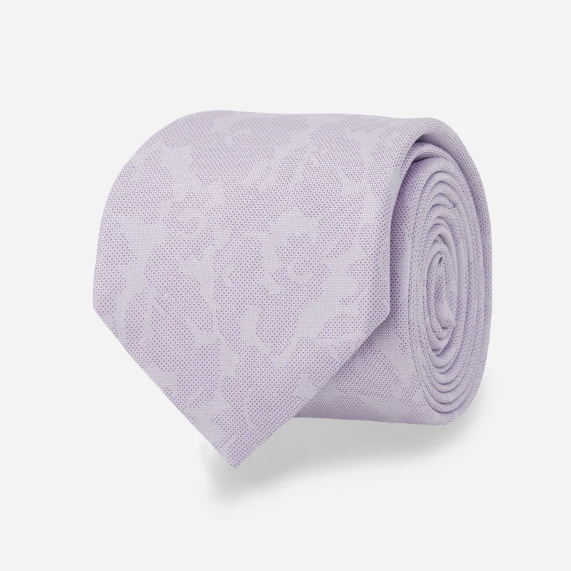 Refinado Floral Frosted Lilac Tie