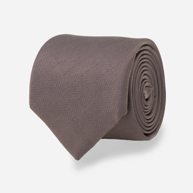 Herringbone Vow Sable Tie