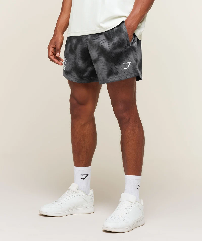 Gymshark Lifting Mesh 5" Shorts - Dark Grey