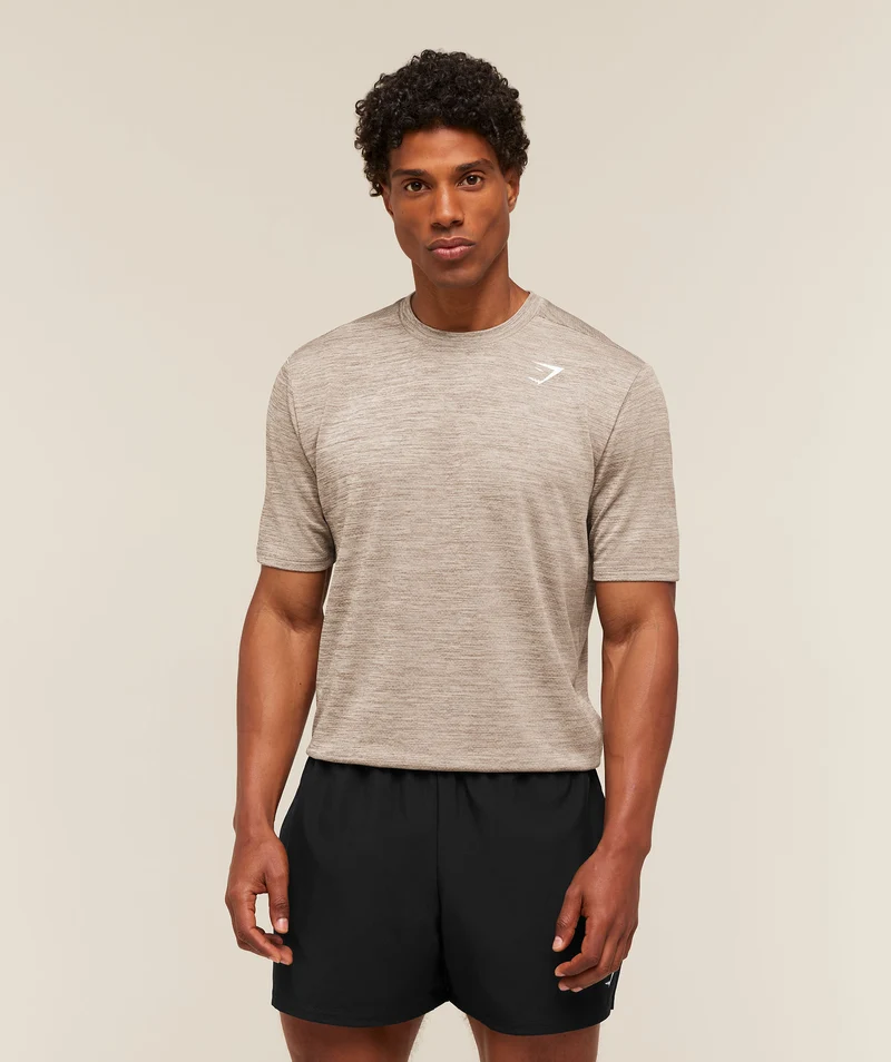 Gymshark Arrival T-Shirt - Chalk Beige/Lifestyle Brown