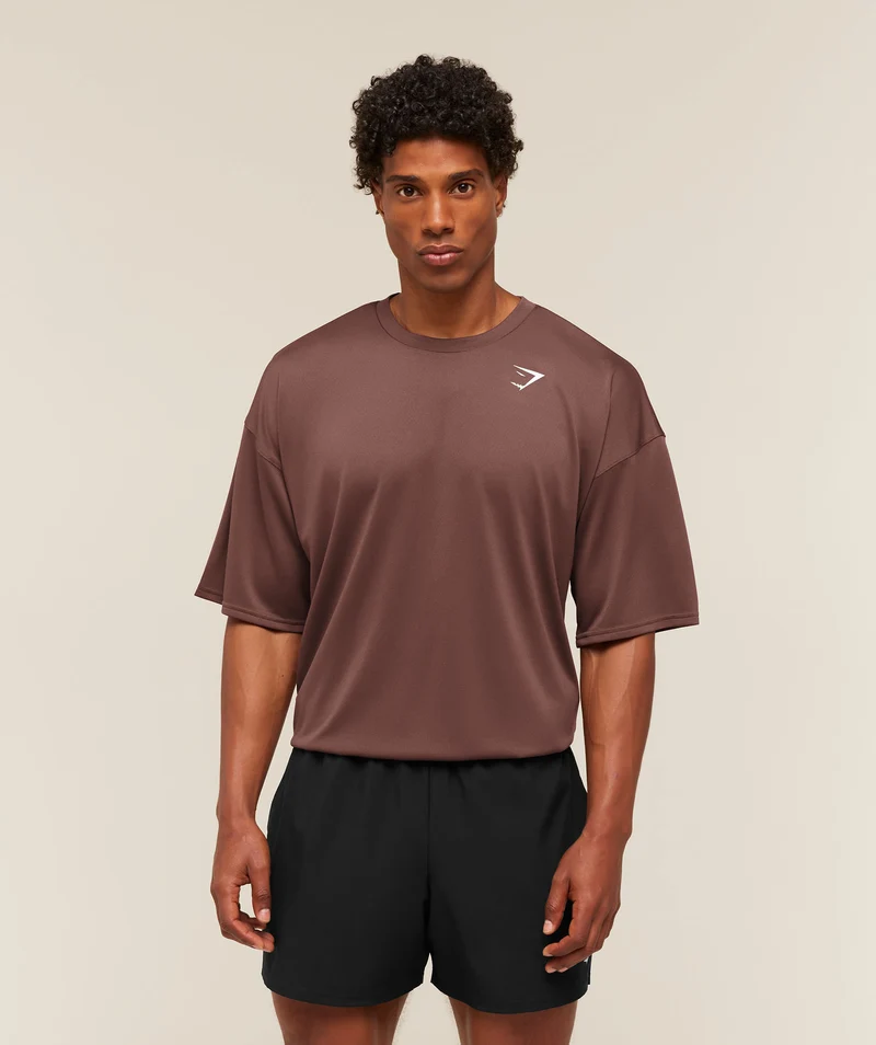 Gymshark Arrival Oversized T-Shirt - Espresso Brown