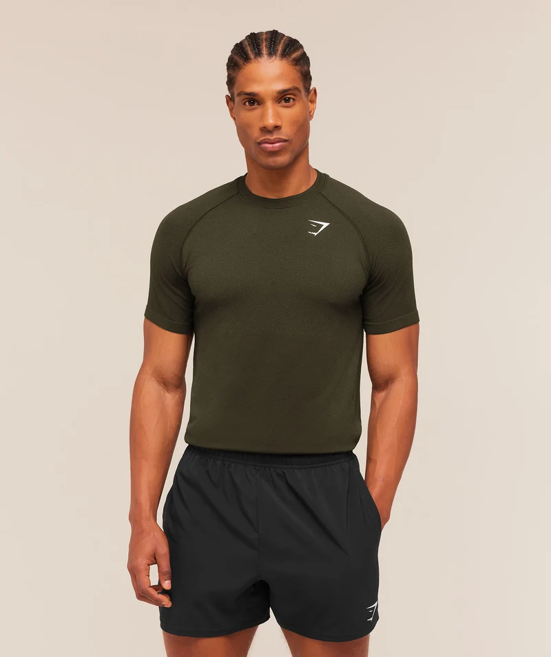Gymshark Vital Seamless T-Shirt - Strength Green/Canvas Green