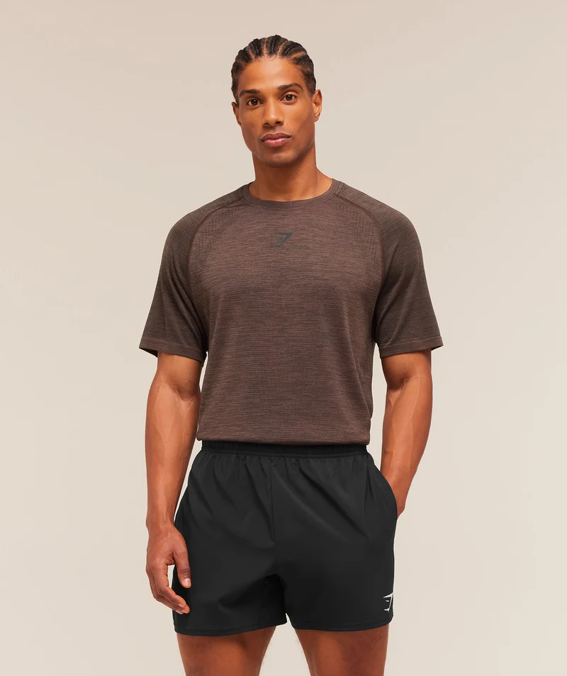 Gymshark Versatile Seamless T-Shirt - Espresso Brown/Black