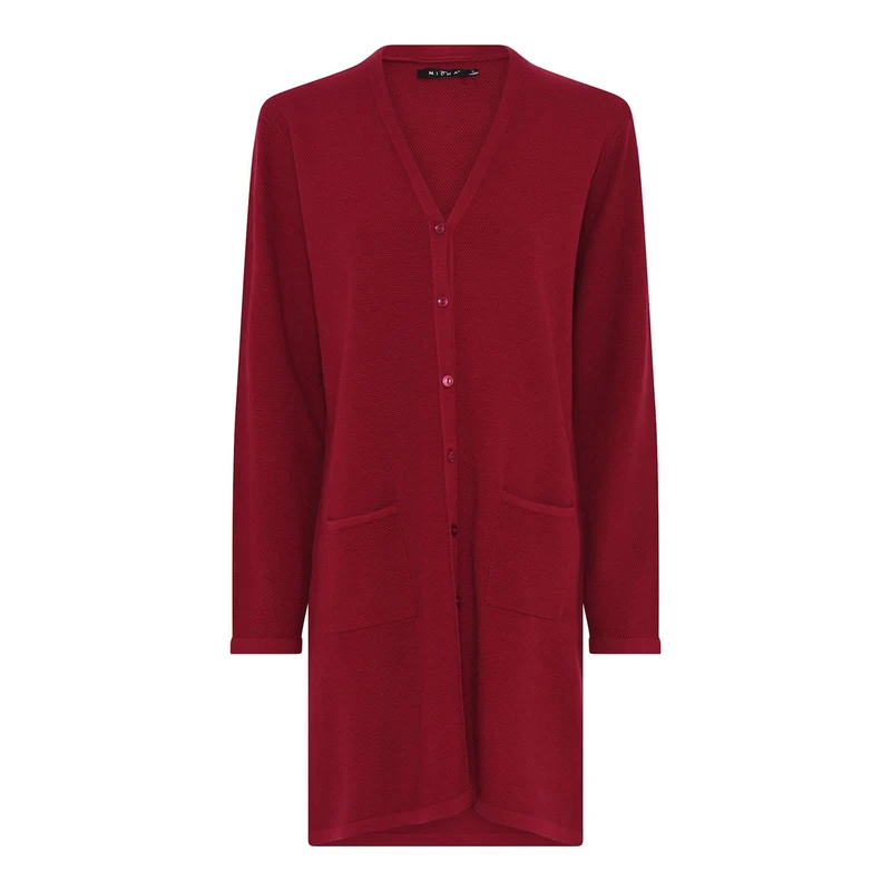 141 218 Birds Eye Knit Lang Cardigan