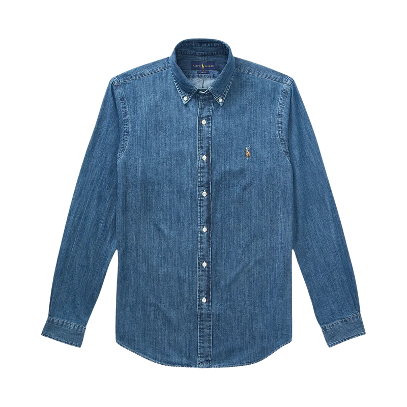 Slim Fit Denim Shirt - Denim