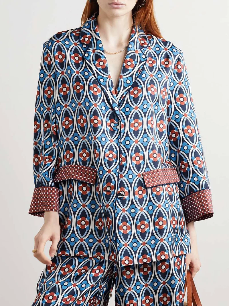 Unique Venice Print Satin Twill Shirt