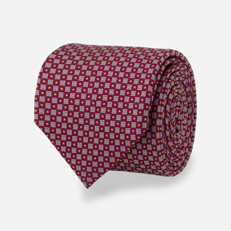 Flower Network Cranberry Tie