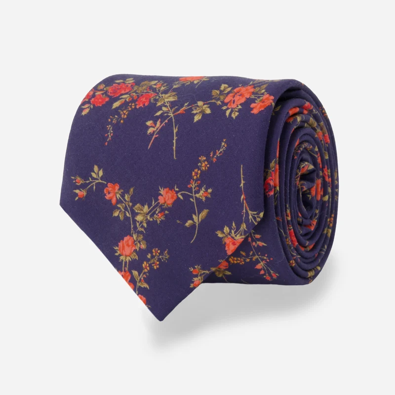 Elizabeth Floral Navy Tie