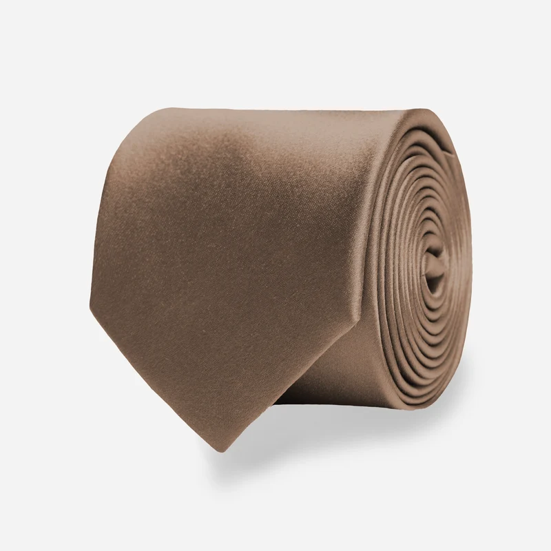 Solid Satin Sable Tie