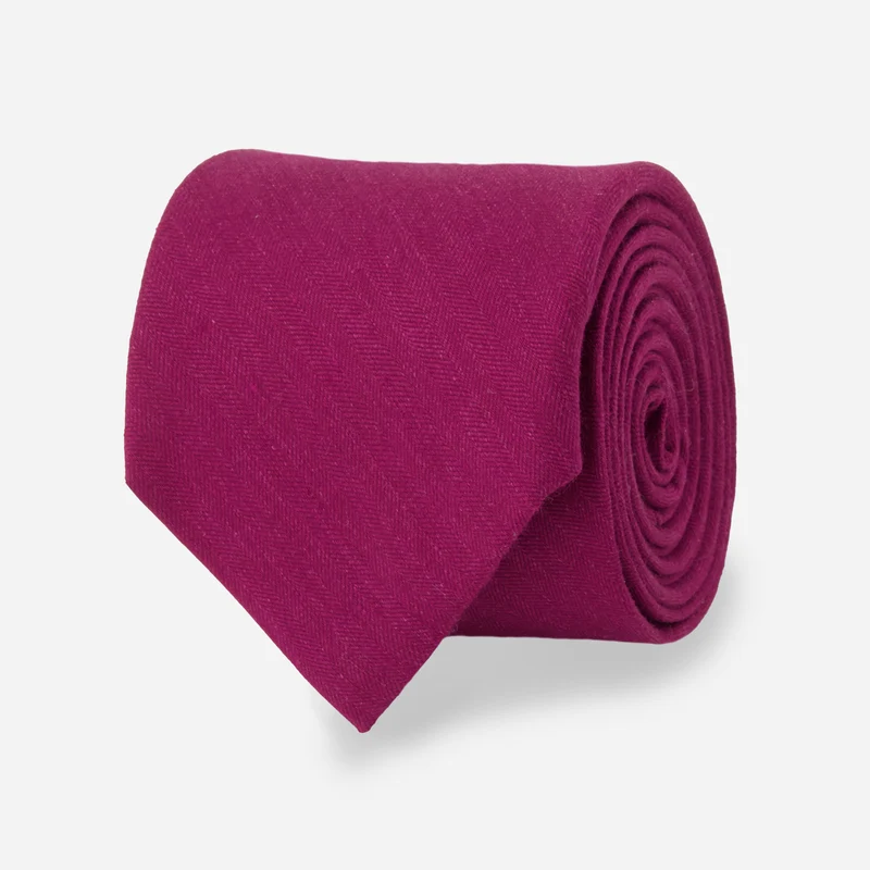 Linen Row Cranberry Tie