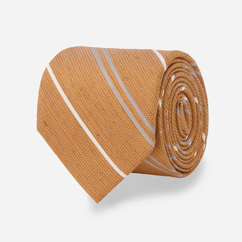 Bali Double Stripe Marigold Tie