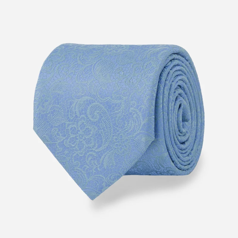 Ceremony Paisley Steel Blue Tie