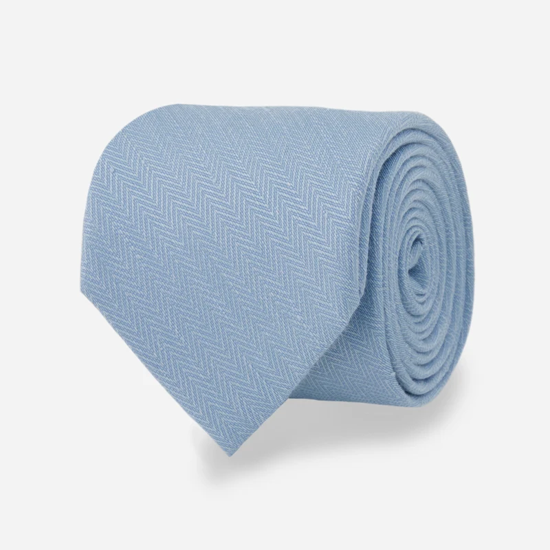 Alleavitch Herringbone Steel Blue Tie