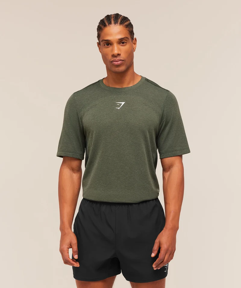 Gymshark Lightweight Seamless T-Shirt - Strength Green/Marl