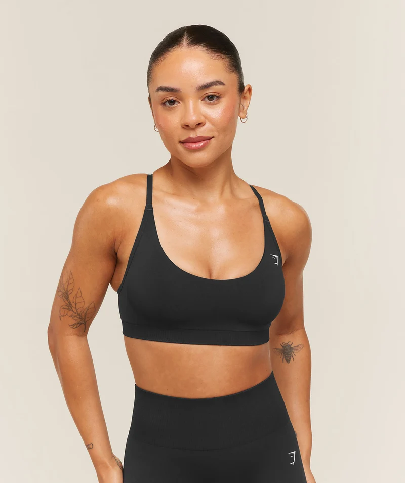 Gymshark Everyday Seamless Racerback Sports Bra - Black