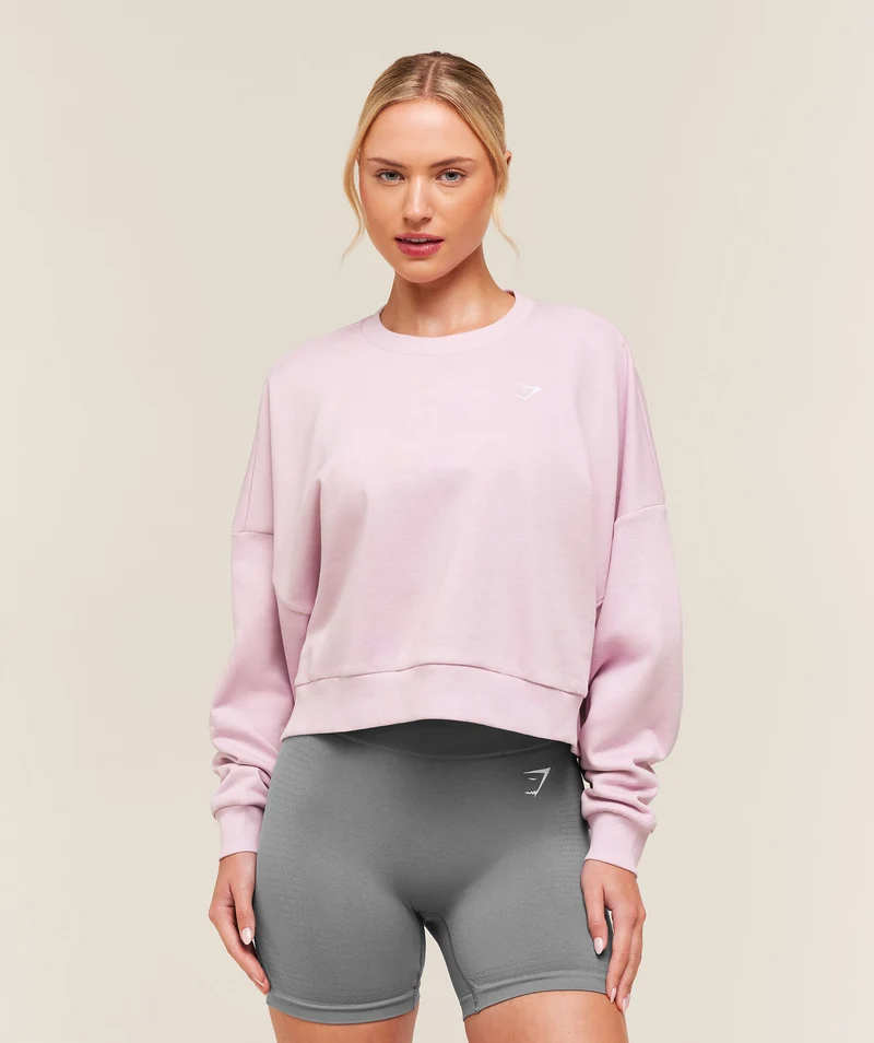 Gymshark Training Oversized Boxy Sweatshirt - Haze Pink