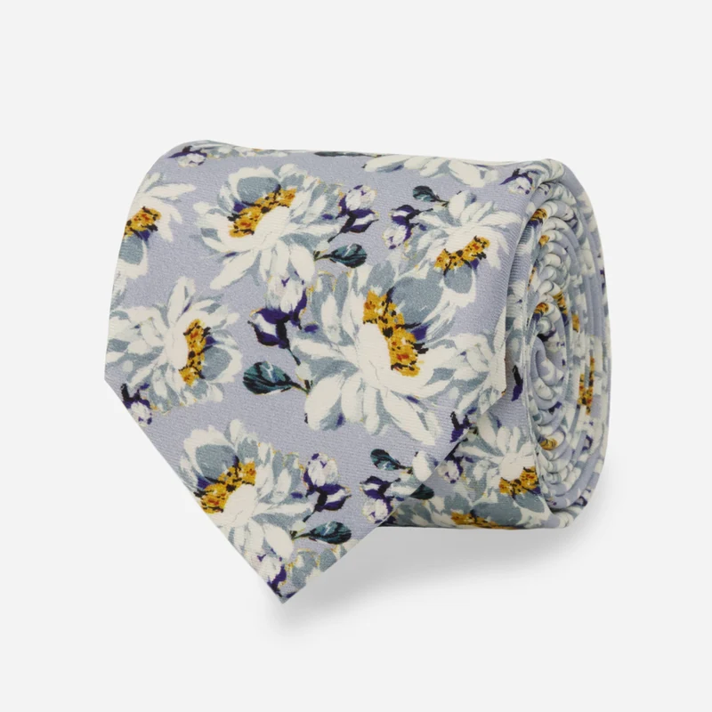 Camellia Floral Lavender Tie