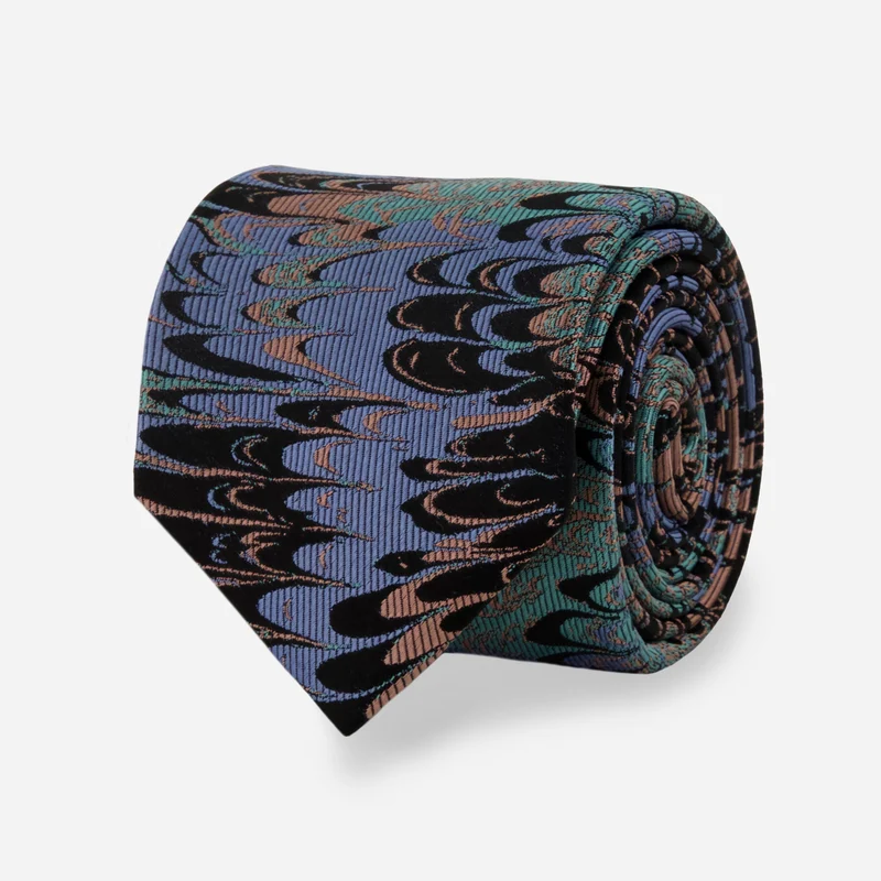Wolfum x The Tie Bar Marble Blue Tie