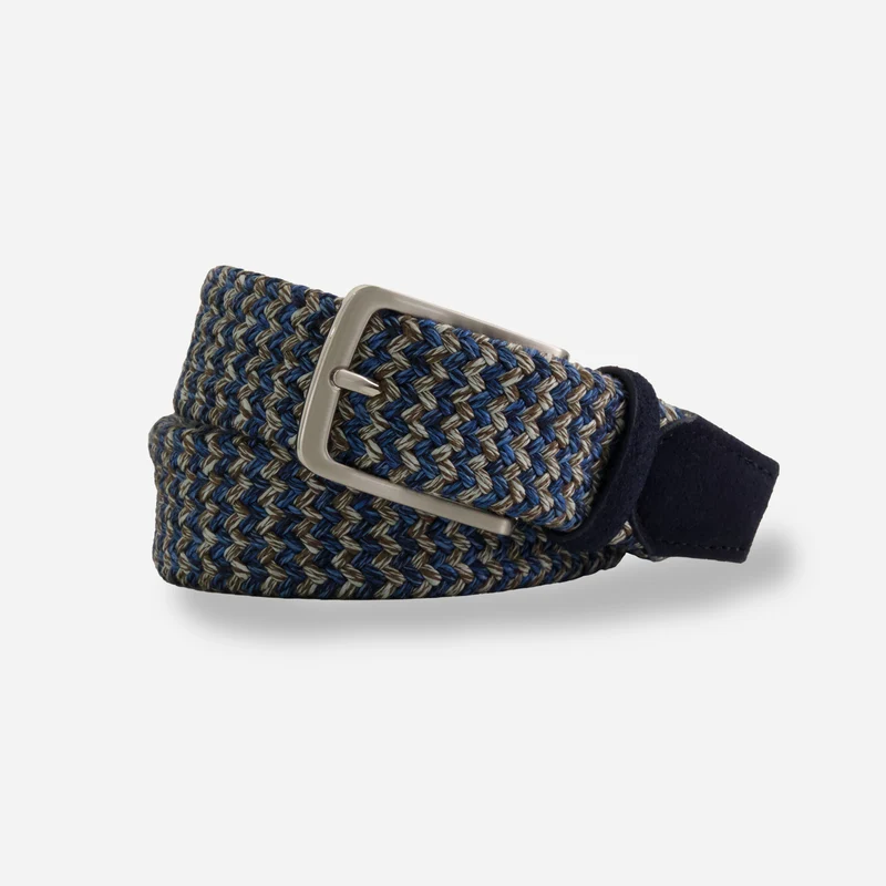 Braided Cotton Ocean Blue Belt