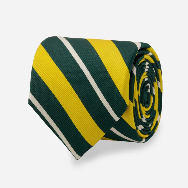 Alma Mater Heritage Webfoot Repp Green Tie