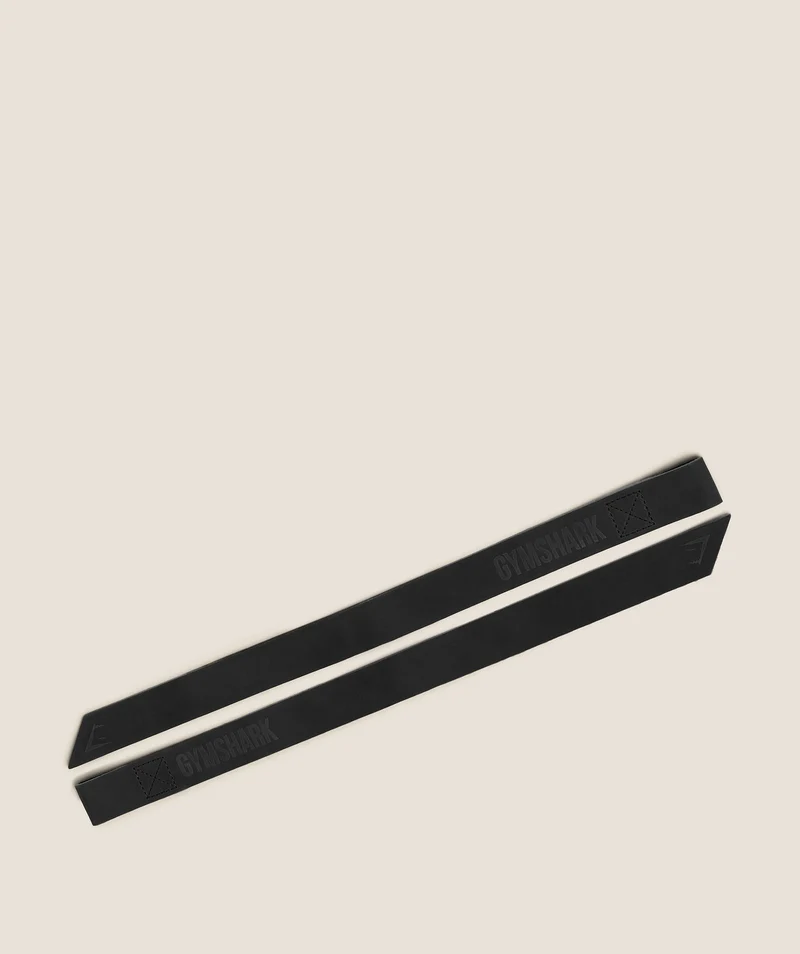Gymshark Leather Lifting Straps - Black