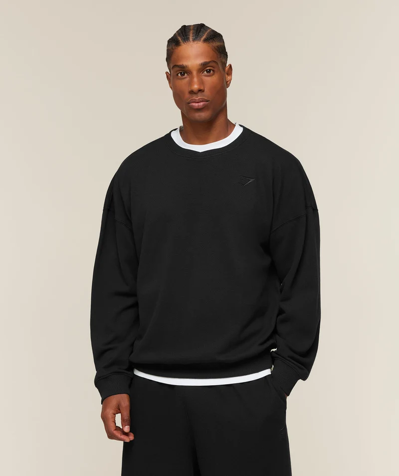 Gymshark Campus Crest Sweatshirt - Black