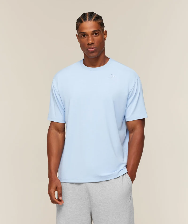 Gymshark Campus Crest T-Shirt - Tranquil Blue