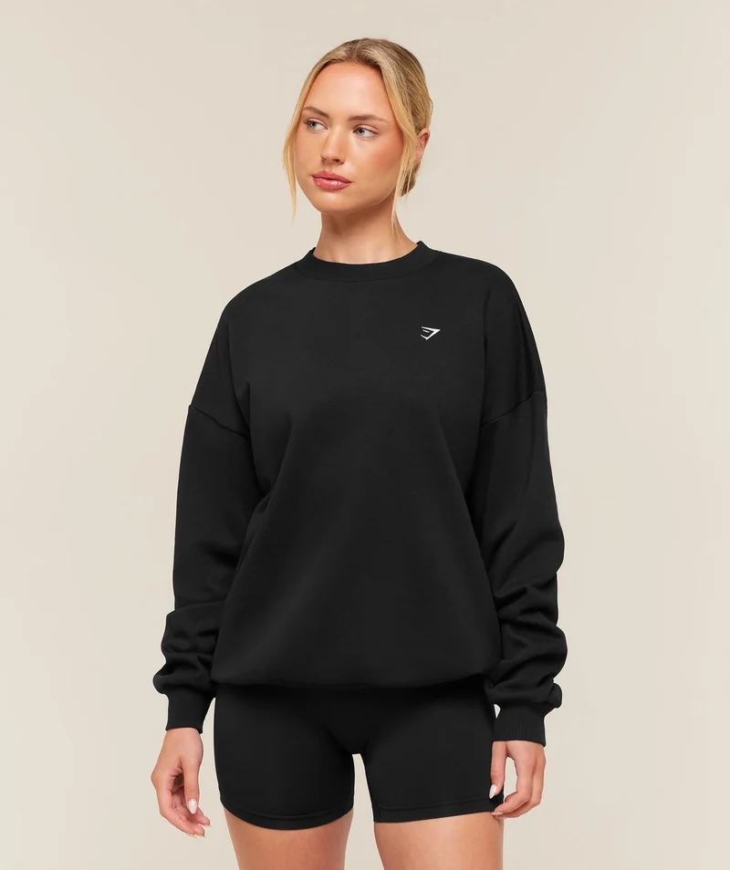 Gymshark Training Oversized Fleece Sweatshirt - Black