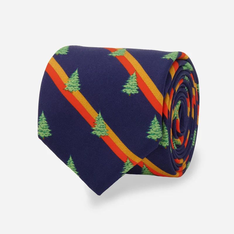 Repp Stripe Fraser Fir Deep Blue Tie
