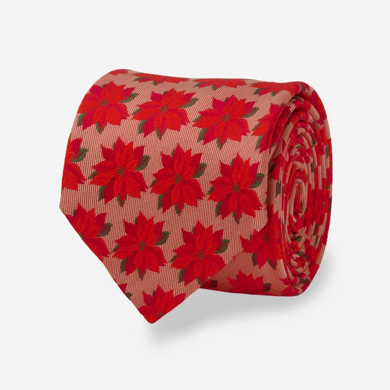 Poinsettia Coral Tie