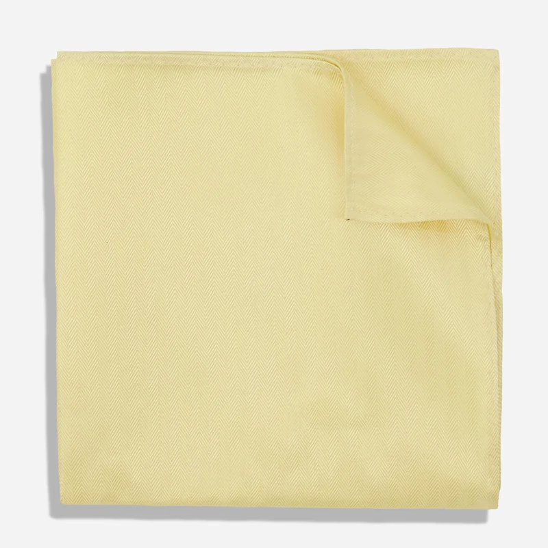 Mumu Weddings - Desert Solid Pale Yellow Pocket Square
