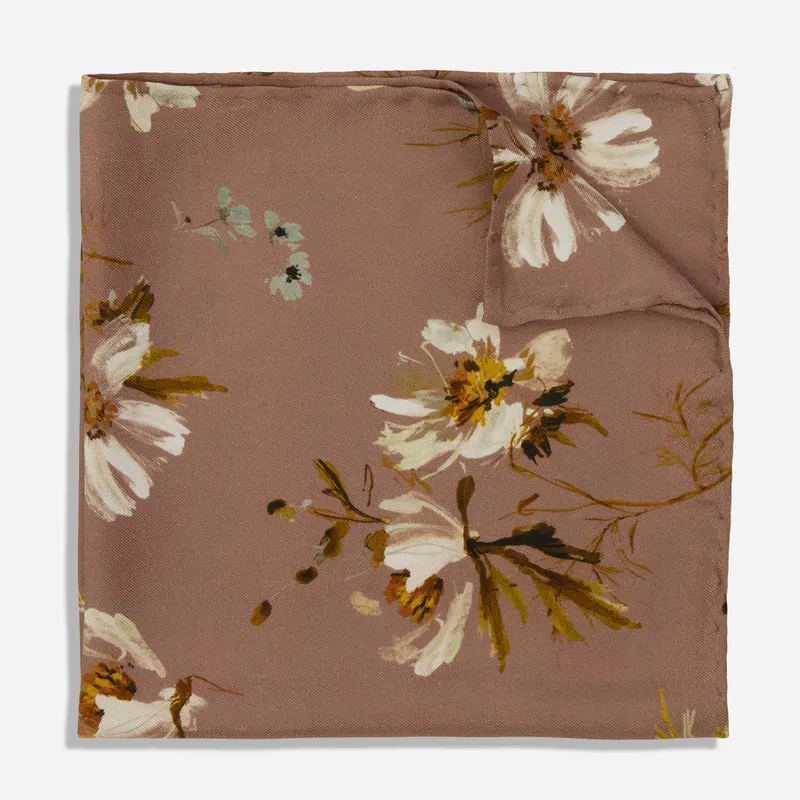 Kelly Ventura x The Tie Bar Cosmos Mauve Pocket Square