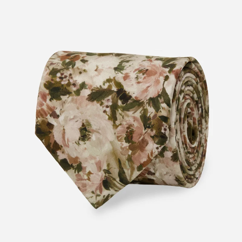 Kelly Ventura x The Tie Bar Peonia Blush Tie