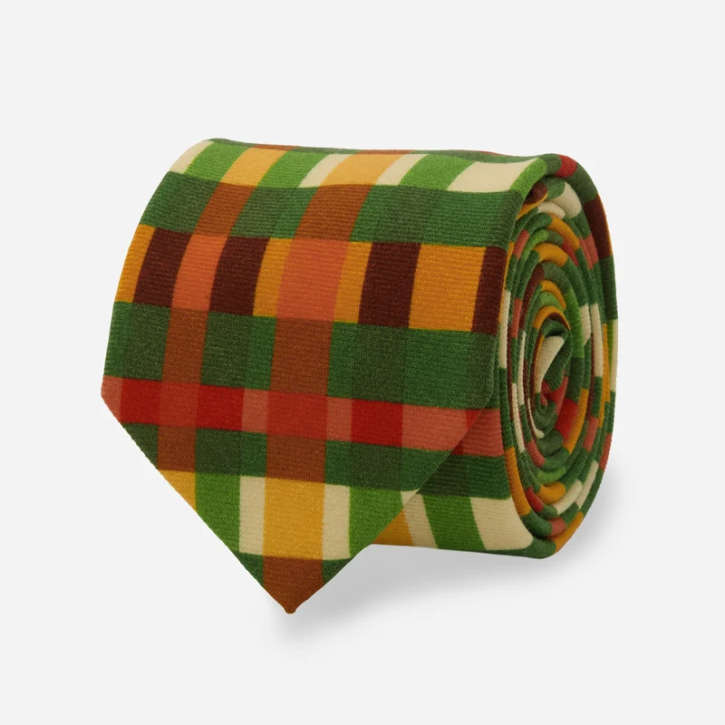 Wandawega Orphan Annie's Plaid Kelly Green Tie