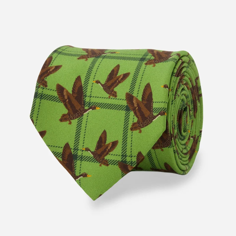 Wandawega Flock Plaid Lily Pad Tie