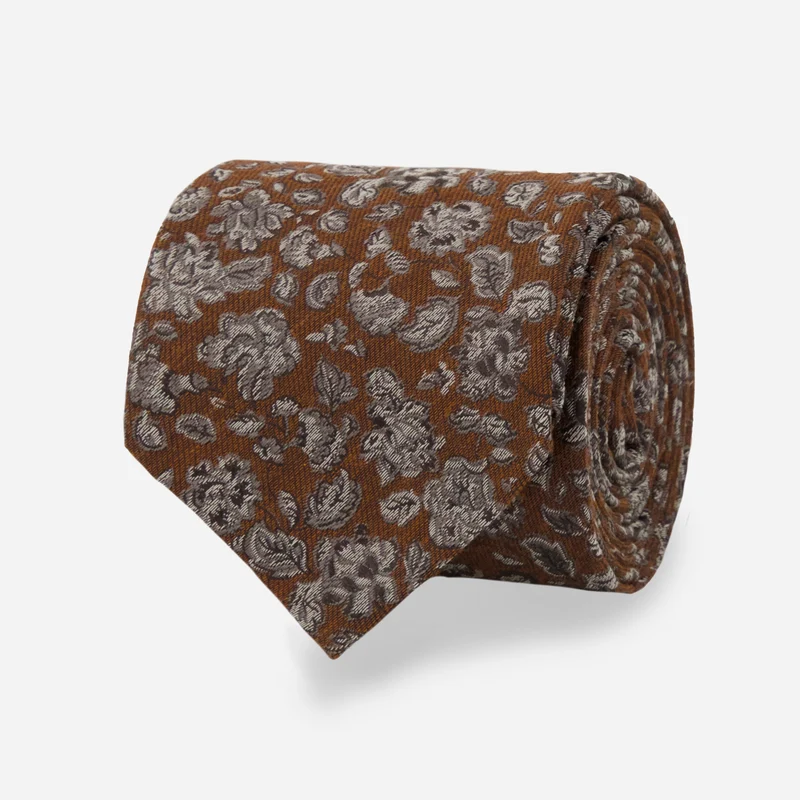 Capri Floral Rust Tie