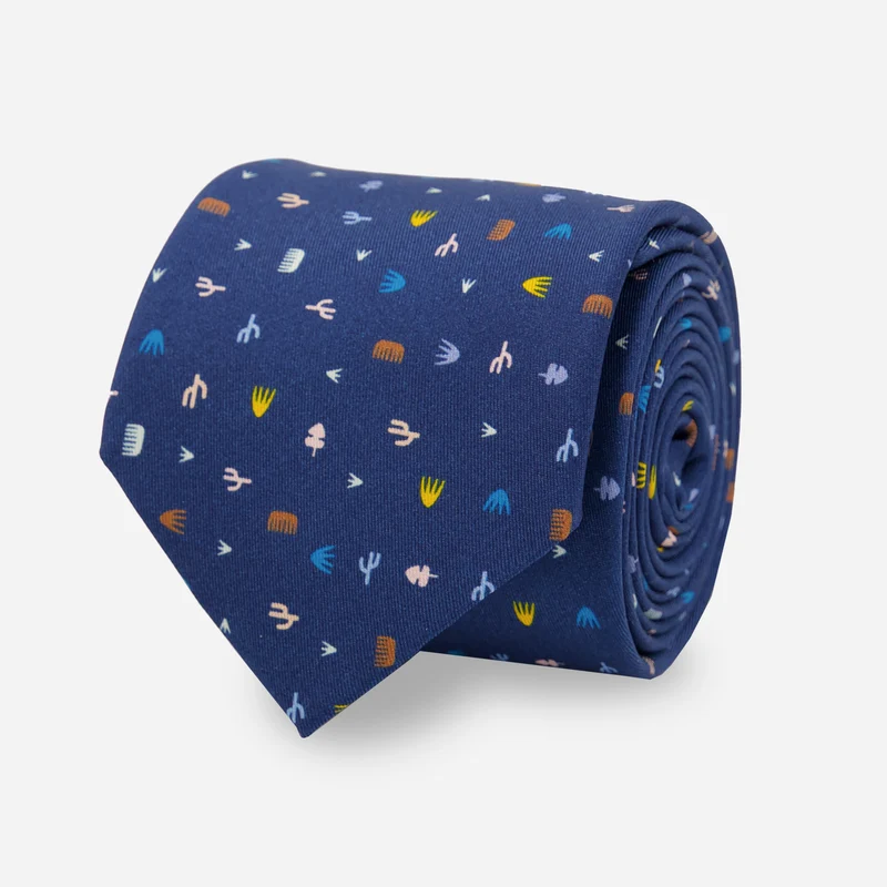 Leah Duncan x The Tie Bar Howdy Navy Tie