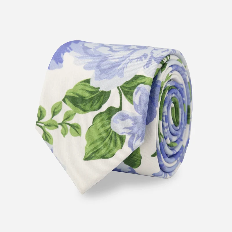 Mumu Weddings - Cottage Floral Blue Tie