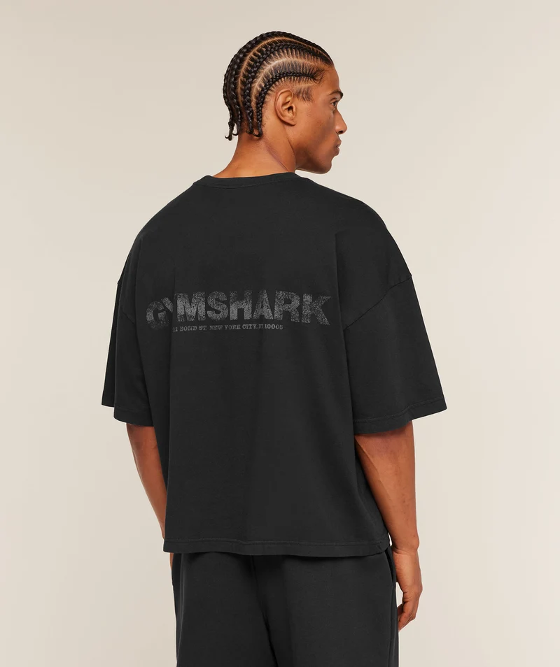 Gymshark Accent Boxy T-Shirt - Black