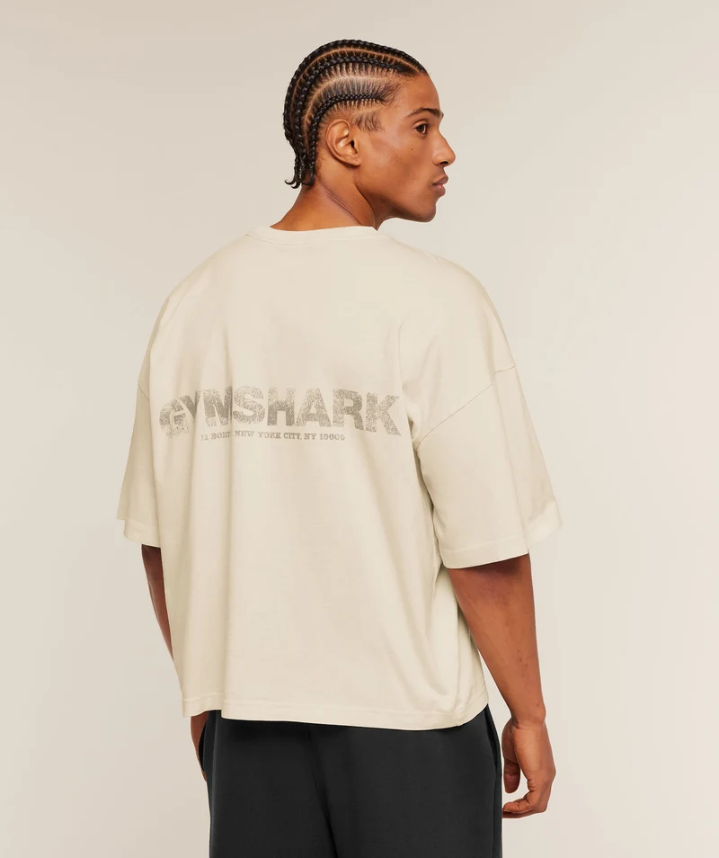 Gymshark Accent Boxy T-Shirt - Tinted White