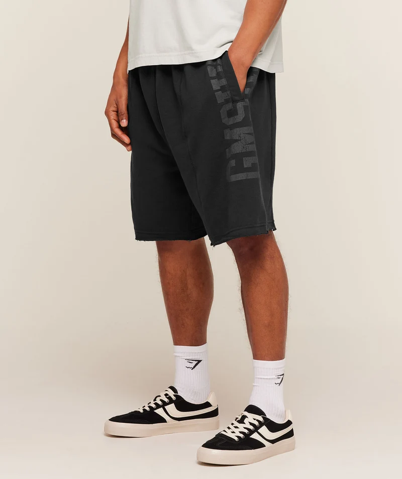 Gymshark Accent Graphic Sweat Shorts - Black