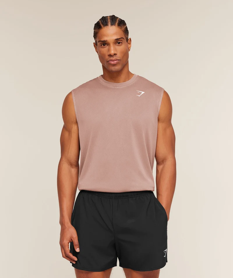 Gymshark Washed Pastels Tank - Taupe Brown/Wash