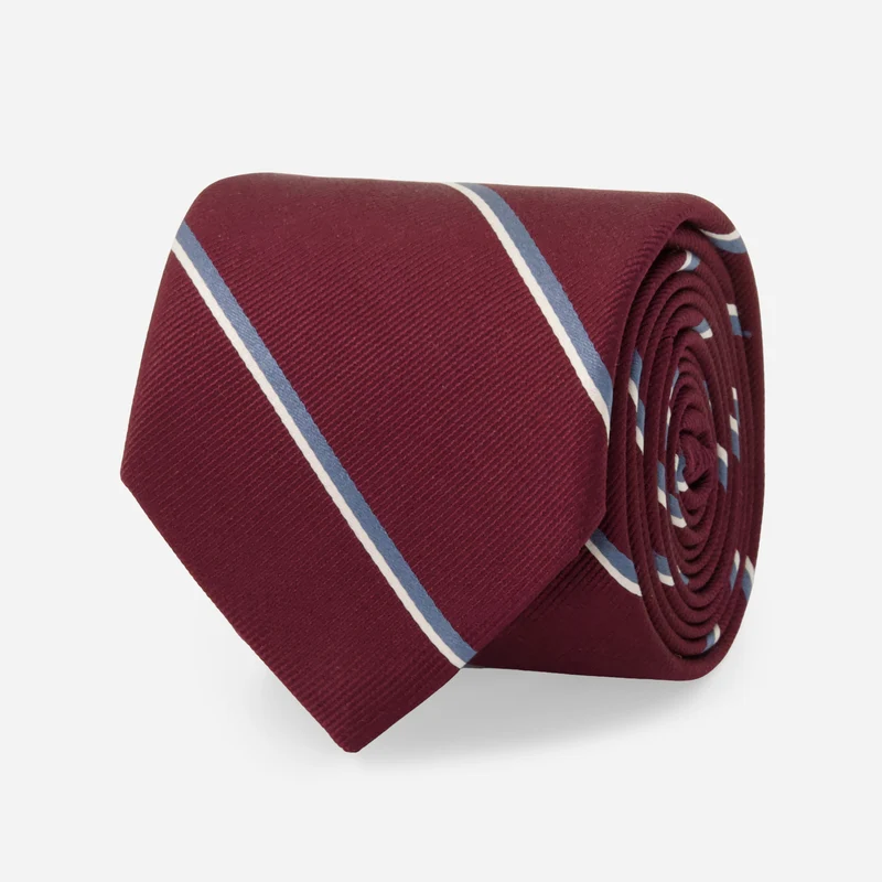 Laclaire Double Stripe Burgundy Tie