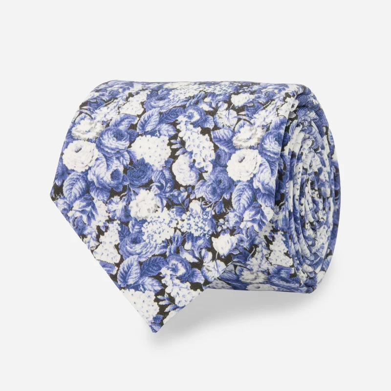 Laura Ashley x The Tie Bar Sweet Memories Floral Blue Tie
