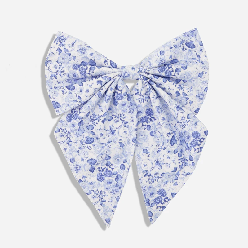 Laura Ashley x The Tie Bar Quartet Floral White Relaxed Bow Tie